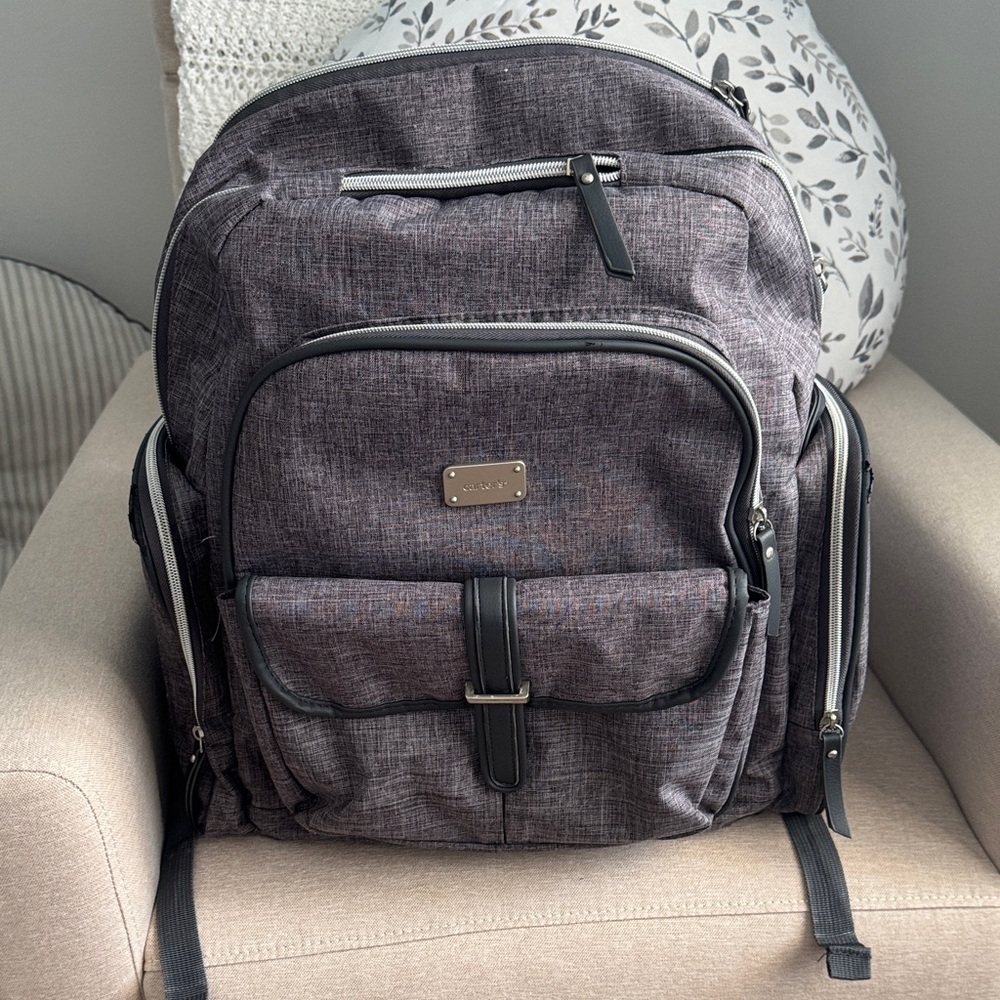 Gray Diaper Backpack - image 1